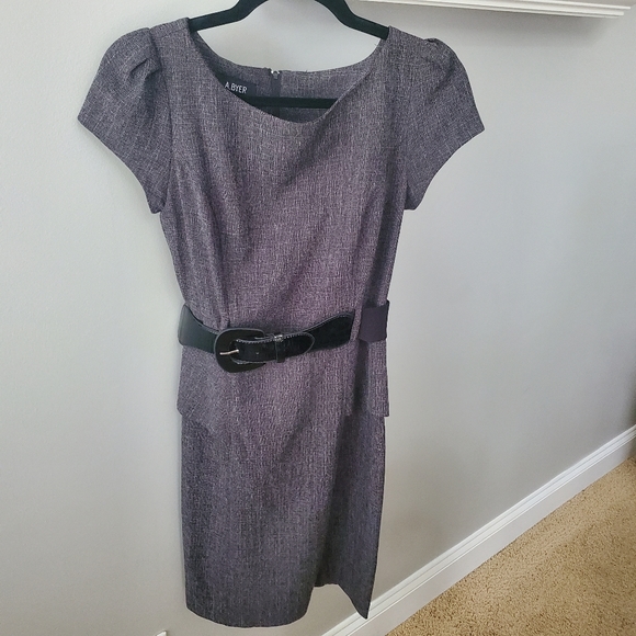 A. Byers  gray belted dress - Picture 6 of 9